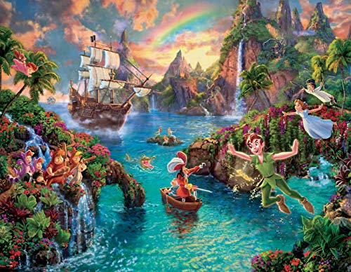 Ceaco - 4 in 1 Multipack - Thomas Kinkade - Disney Dreams Collection - Tangled, Sleeping Beauty, Peter Pan, & Mickey and Minnie - (4) 500 Piece Jigsaw Puzzles, 18 x 14