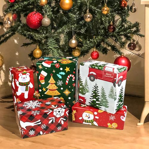 OHOME Christmas Wrapping Paper - Christmas Decorations | Christmas Gift Bags | Red, Green and White Christmas Tissue Paper -Christmas Gifts for Kids Men Women | Christmas Party Favors,29" x 42"