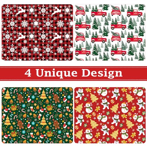 OHOME Christmas Wrapping Paper - Christmas Decorations | Christmas Gift Bags | Red, Green and White Christmas Tissue Paper -Christmas Gifts for Kids Men Women | Christmas Party Favors,29" x 42"