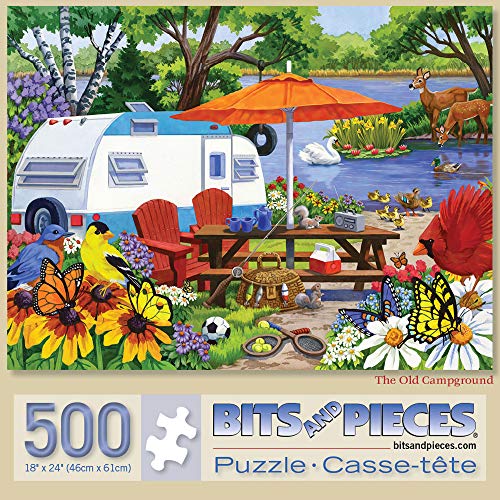 Bits and Pieces - Value Set of Three (3) – 500 Piece Jigsaw Puzzles for Adults – Colorful Flowers Farm and Animal Jigsaws by Artist Nancy Wernersbach – 18" x 24"