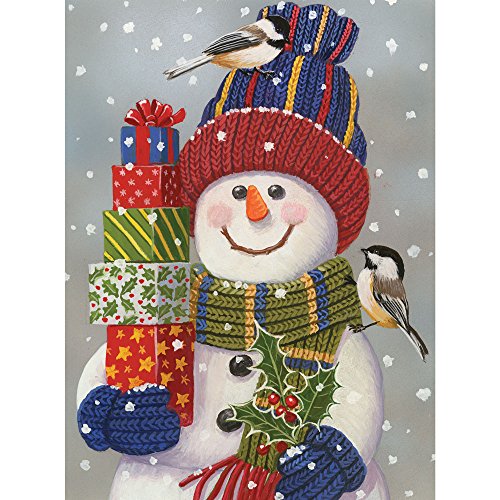 Bits and Pieces - 1000 Piece Jigsaw Puzzle - Snowman with Presents - Snowman Christmas Puzzle - by Artist William Vanderdasson - 1000 pc Jigsaw