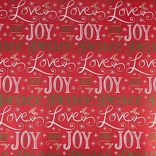 JAMPaper Assorted Gift Wrap - Christmas Foil Wrapping Paper - 100 Sq Ft Total - Elegant Merry Christmas Reindeer Set - 4 Rolls/Pack