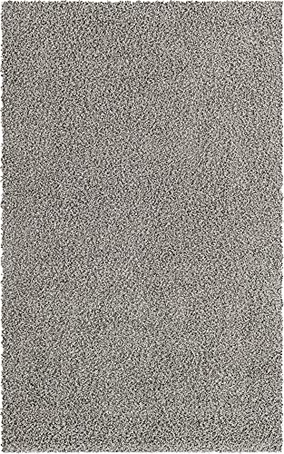 Rugs.com - Über Cozy Solid Shag Collection Rug – 5' x 8' Cloud Gray Shag Rug Perfect for Bedrooms, Dining Rooms, Living Rooms