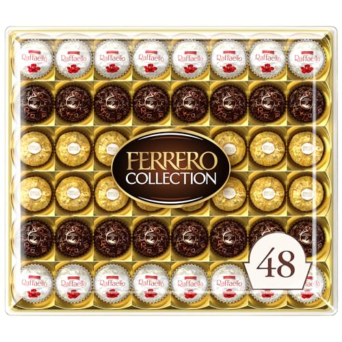 Ferrero Collection, 48 Count, Premium Gourmet Assorted Hazelnut Milk Chocolate, Dark Chocolate and Coconut, 18.2 oz