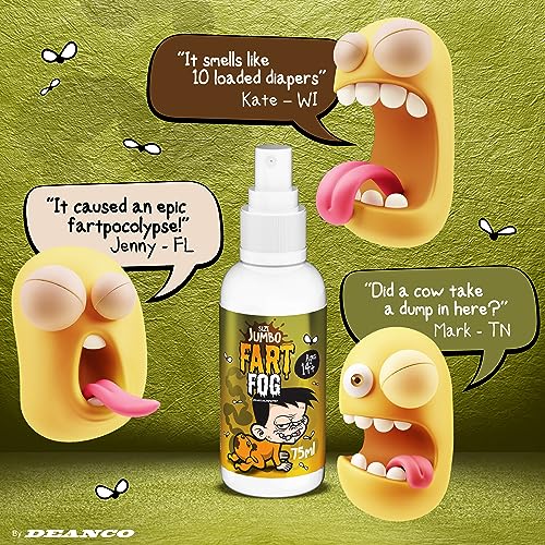 DEANCO Fart Fog -Giant 75 ML- Fart Spray Extra Strong - Smells Like Cow Poo - Non Toxic - Practical Jokes - April Fools