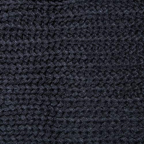 Women And Mens Winter Thick Cable Knit Wrap Chunky Long Warm Scarf, One Size, Black