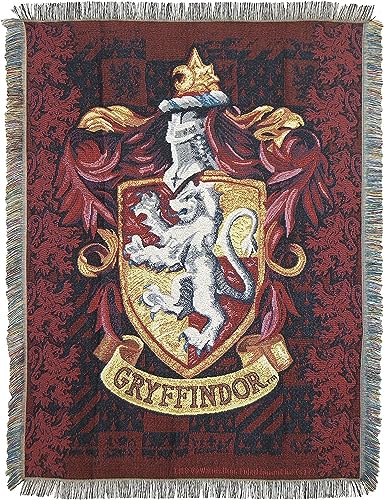 Northwest Harry Potter Woven Tapestry Throw Blanket, 48" x 60", Gryffindor Shield