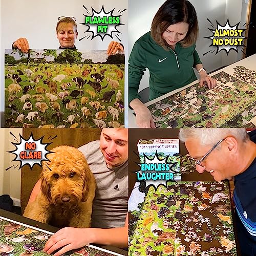 Funwares Original 101 Pooping Puppies Puzzle - Hilarious 1000 Piece Jigsaw Puzzle - Perfect White Elephant Gag Gift - Funny Dog Pooping Puzzle for Adults and Kids