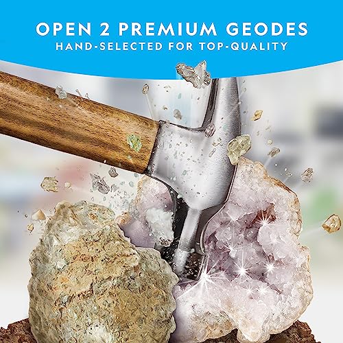 NATIONAL GEOGRAPHIC Rock Collection Box for Kids – 200 Piece Gemstones and Crystals Set Includes Geodes and Real Fossils, Rocks and Minerals Science Kit for Kids, A Geology Gift for Boys and Girls