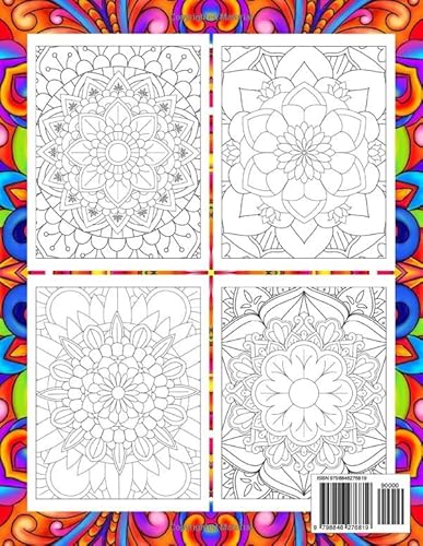 Mindful Patterns Coloring Book for Adults: An Easy and Relieving Amazing Coloring Pages Prints for Stress Relief & Relaxation Drawings by Mandala Style Patterns Decorations to Color