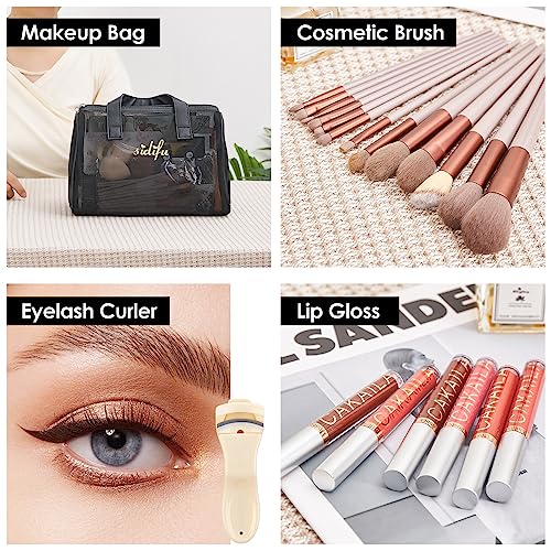 All in One Makeup Kit for Women Full Kit, Travel Makeup Kit, Makeup Gift Set for Women & Girls, Makeup Essential Bundle Include Foundation Eyeshadow Palette Lipstick Eyebrow Pencil Cosmetic Brush Set