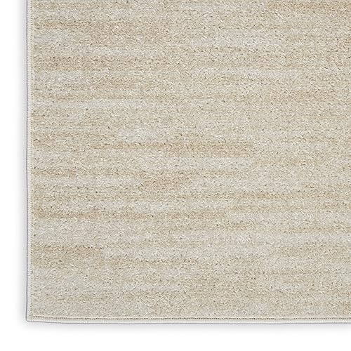 Nourison Essentials Indoor/Outdoor Ivory Beige 8' x 10' Area Rug, Easy Cleaning, Non Shedding, Bed Room, Living Room, Dining Room, Backyard, Deck, Patio (8x10)