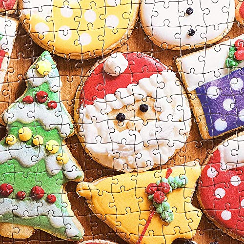 Christmas Puzzles 300 Pieces for Adults Large Pieces Cookies Jigsaw Puzzle for Kids 300 Sweets Christmas Puzzles for Family (Christmas Cookies)