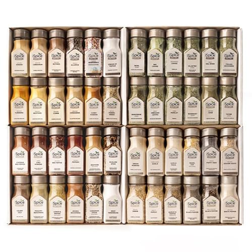 iSpice Starter Spice Set- Herb Spices and Seasonings Sets, Spices Set For Gifts Home Basic Seasonings for Cooking(Total Kitchen- 48 pack) 2