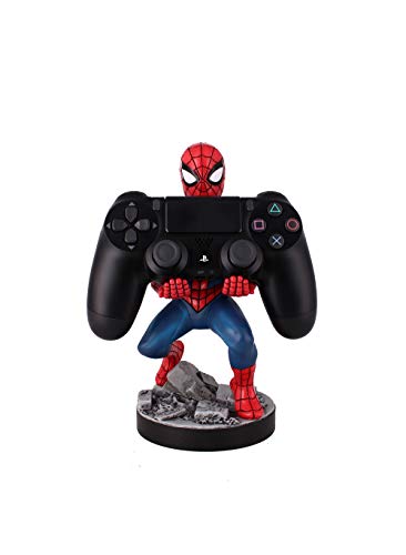 Exquisite Gaming: Marvel: The Amazing Spider-Man - Original Mobile Phone & Gaming Controller Holder, Device Stand, Cable Guys, Licensed Figure 8 Inch