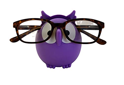 Dependable Industries inc. Essentials Owl Glasses & Sunglasses Holder Stand - Eyeglass Display Rack, Smartphone Dock, Nice Random Color Shipped