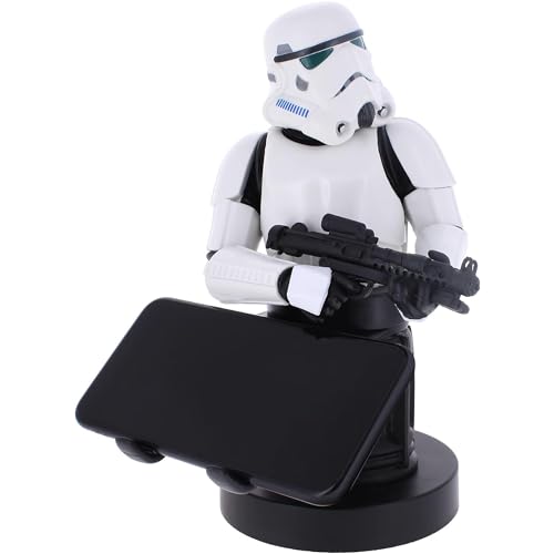 Exquisite Gaming: The Mandalorian: Imperial Stormtrooper -Star Wars Mobile Phone & Gaming Controller Holder, Device Stand, Cable Guys, Licensed Figure