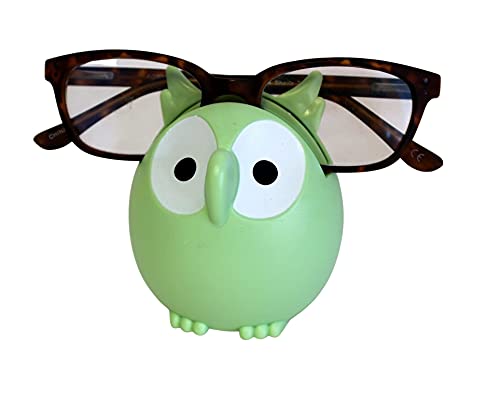 Dependable Industries inc. Essentials Owl Glasses & Sunglasses Holder Stand - Eyeglass Display Rack, Smartphone Dock, Nice Random Color Shipped