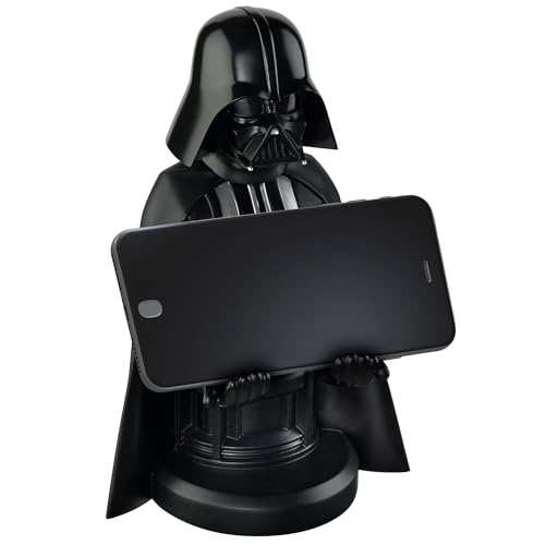 Exquisite Gaming: Star Wars: Darth Vader - Original Mobile Phone & Gaming Controller Holder, Device Stand, Cable Guys, Licensed Figure (Multi-colored)