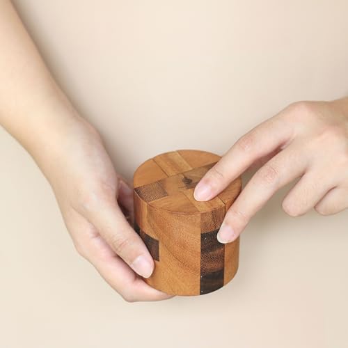 Powder Keg: 3D Wooden Puzzles Brain Teasers for Adults Interlocking Mechanical Handheld Mind Logic Puzzles Unique Gift for Christmas and Birthdays Office Desk Decor