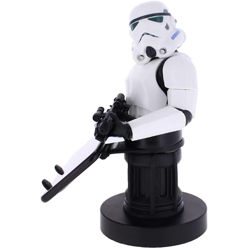 Exquisite Gaming: The Mandalorian: Imperial Stormtrooper -Star Wars Mobile Phone & Gaming Controller Holder, Device Stand, Cable Guys, Licensed Figure