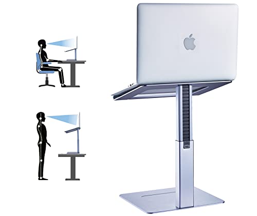 VECOFO Adjustable Laptop Stand, Tall, Strong, Airflow, Suitable for 13.3-17.3 Inch Laptops, Lift Screen to Eye Level for Video Conferences