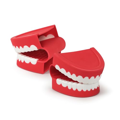 Genuine Fred Chomp Pot Holders, Oven Mitts, Set of 2, Chattering Teeth Inspired, Heat Resistant Silicone Oven Grips, Fun, Quirky Kitchen Gadget and Accessory