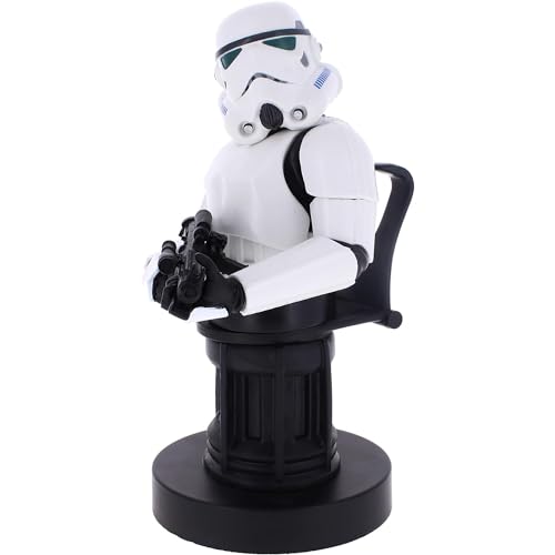 Exquisite Gaming: The Mandalorian: Imperial Stormtrooper -Star Wars Mobile Phone & Gaming Controller Holder, Device Stand, Cable Guys, Licensed Figure