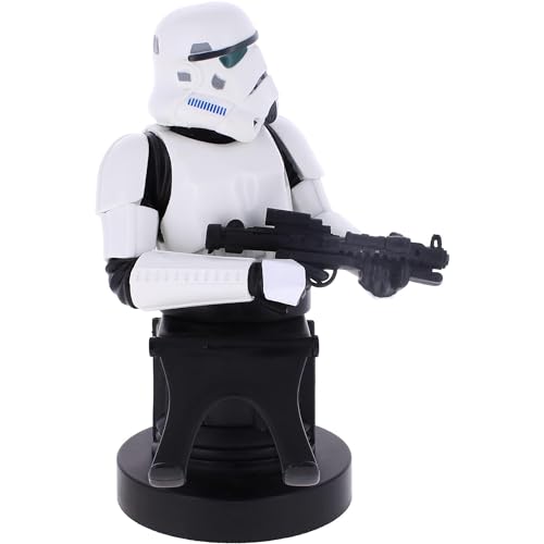 Exquisite Gaming: The Mandalorian: Imperial Stormtrooper -Star Wars Mobile Phone & Gaming Controller Holder, Device Stand, Cable Guys, Licensed Figure