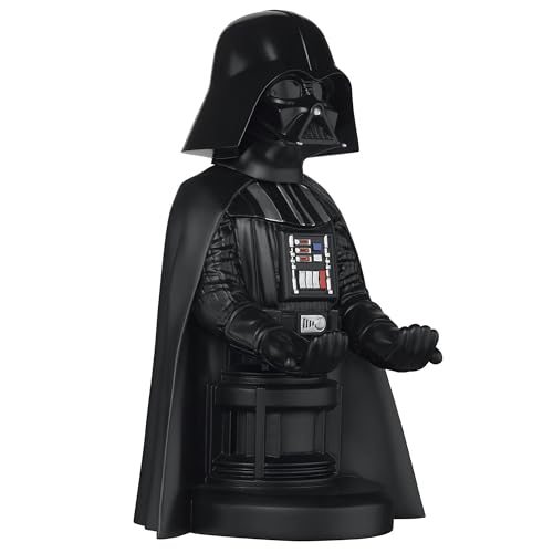 Exquisite Gaming: Star Wars: Darth Vader - Original Mobile Phone & Gaming Controller Holder, Device Stand, Cable Guys, Licensed Figure (Multi-colored)