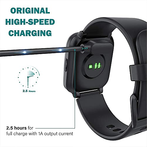 Compatible with Stiive Smartwatch LCW01 Charger, Magnetic USB Replacement Charger Compatible with Stiive 1.28 Smartwatch/Lovtutu Watch/Moowhsh Watch 1.28/NiUFFiT LW36/ManiGoo 1.28 Smartwatches (Black)