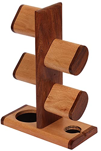 ABHANDICRAFTS - Watch Stand 5 in One Multiple Watch Display Tower for men, Charging Station Jewelry Organizer for Rings, Coins, Gifts for MOM, DAD, Grandparents, assembly NOT required.