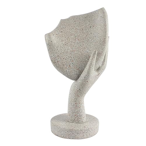 Thinker Statue, Touch The faceAbstract Art Figurine,Modern Home Resin Sculptures Decorative，Modern Decor for Creative Room Home