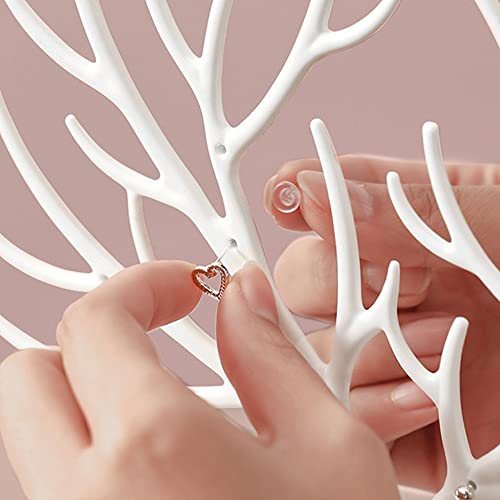 MORE&LESS Antlers Jewelry Display Stand,Tree Tower Rack Hanging Organizer for Ring Earrings Necklace Bracelet