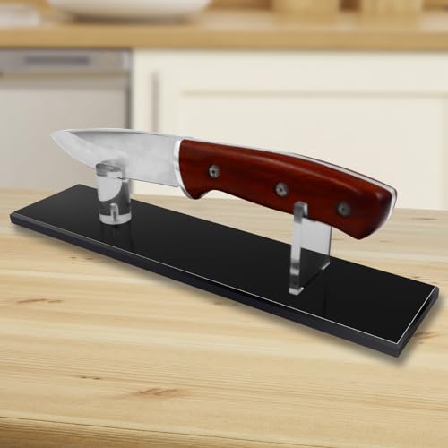 Biobasedon Acrylic Knife Display Stand Knife Holder, knife Display Case for Fixed Blade Knife Collection Display, Single Knife Display Stands are Suitable for Displaying Most Knives