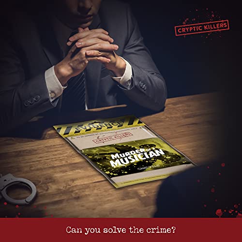 Cryptic Killers Unsolved Murder Mystery Game - Cold Case File Investigation - Detective Clues/Evidence - Solve The Crime - Individuals, Date Nights & Party Groups - Murder of a Musician