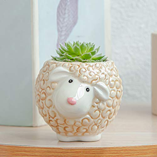 Gaolinci Mini Cute Ceramic Animal Flower Pot Succulent Plant Pot