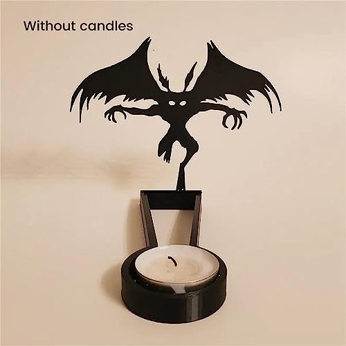 Fangyid 1 Piece Funny Shadow Candle Holders Halloween Home Decor Centerpiece Candleholder Tabletop Decorative Candle Stands B