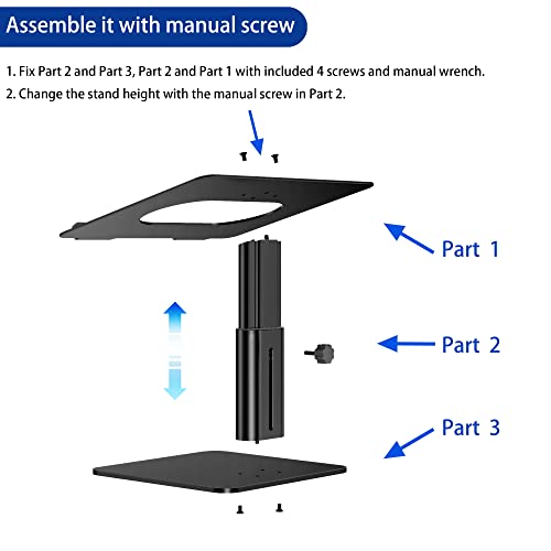 BESIGN LSX6N Laptop Stand, Ergonomic Adjustable Notebook Riser Holder, Computer Stand Compatible with Air, Pro, Dell, HP, Lenovo More 10-15.6" Laptops, Black