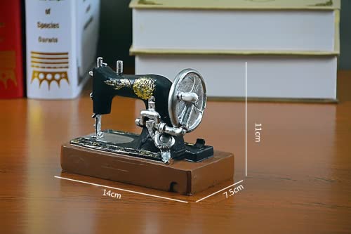 btpsdio Retro Nostalgic Vintage Sewing Machine Resin Model Clothing Store Window Crafts Cafe Decorations Ornaments Gifts Black