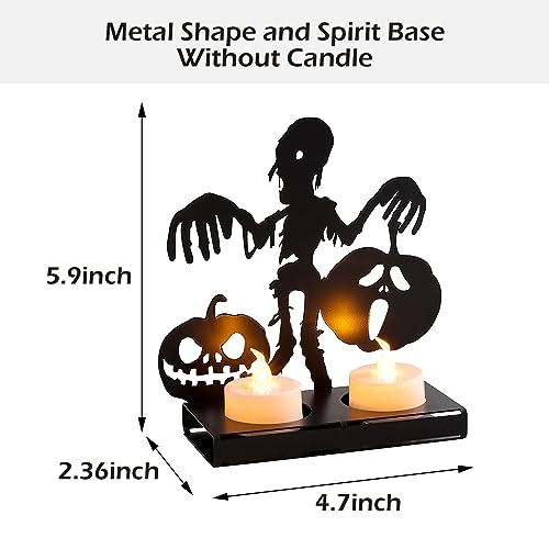 N&T NIETING Candle Holder Funny Shadow, Halloween Black Candle Holders Home Decor Centerpiece Candleholder Tabletop Decorative TeaLight Candle Stands Decorations Gift