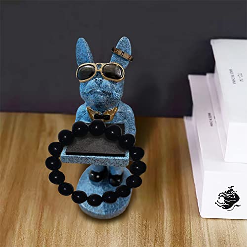 Baojulong Cute Watch Display Stand Holder Cool Resin Dog Figurines Jewelry Bracelet Ring Watch Stand Office Home Decor Gifts for Men Women Teens Boys and Girls Son Husband Dad