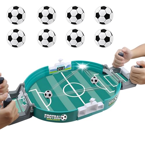 Football Table Interactive Game, Mini Tabletop Soccer Pinball Games Set with 8 Balls, for Foosball Pinball Kids Adults Interactive Game Room Family Night