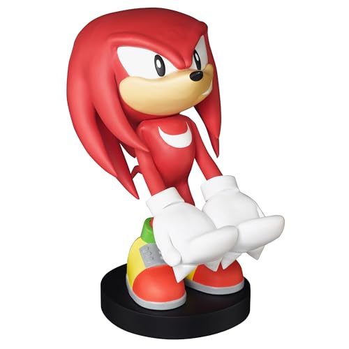 Exquisite Gaming: SEGA: Knuckles - Original Mobile Phone & Gaming Controller Holder, Device Stand, Cable Guys, Sonic The Hedgehog Licensed Figure