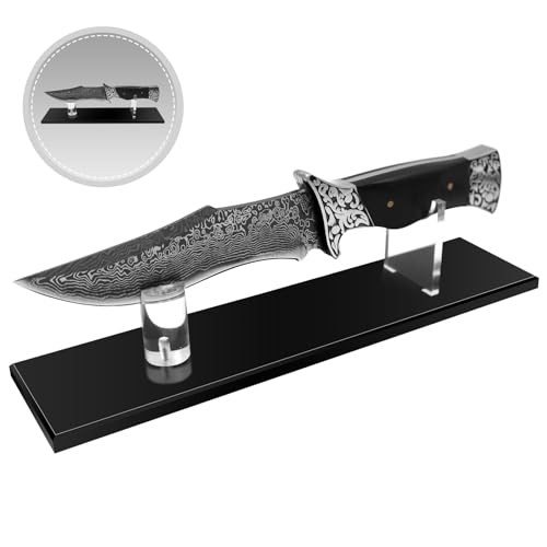 Biobasedon Acrylic Knife Display Stand Knife Holder, knife Display Case for Fixed Blade Knife Collection Display, Single Knife Display Stands are Suitable for Displaying Most Knives