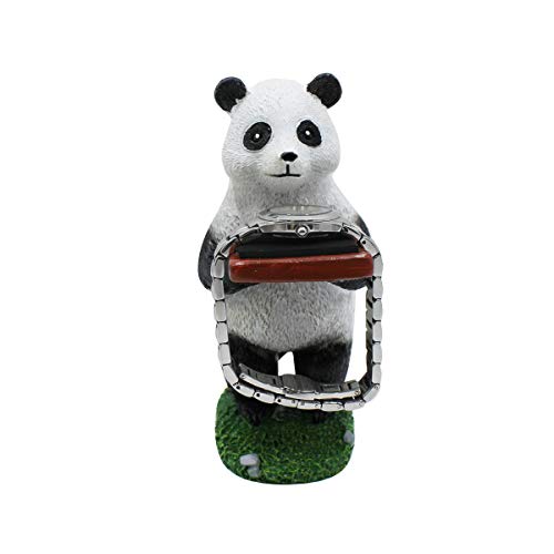 JUMISEE Cute Panda Watch Stand Creative Watch Storage Jewelry Display Table Ring Eyeglass Holder for Office Home Decoration