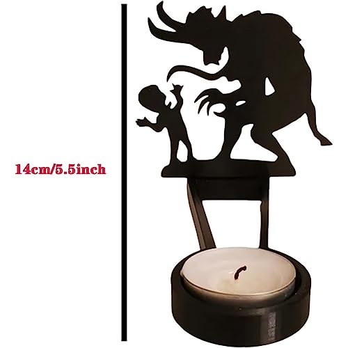 Fangyid 1 Piece Funny Shadow Candle Holders Halloween Home Decor Centerpiece Candleholder Tabletop Decorative Candle Stands B