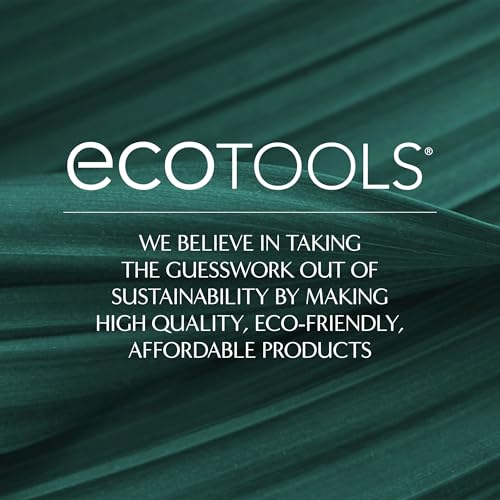 EcoTools Start The Day Beautifully 6 Piece Makeup Brush Set, Makeup Brushes For Eyeshadow, Blush, Concealer, & Foundation Application, Eco-Friendly, Gift Set, Synthetic Hair, Vegan & Cruelty-Free