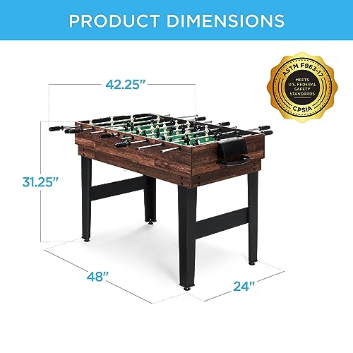 Best Choice Products 10-in-1 Combo Game Table Set w/Hockey, Foosball, Pool, Shuffleboard, Ping Pong, Checkers, Bowling, and Backgammon - Walnut