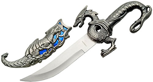 VIP Home Essentials 10" Novelty Fantasy Dragon Dagger Blade Knife Sword - Deep Blue